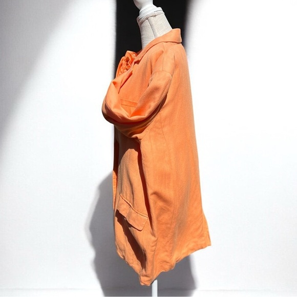 🌻ASHLEY PARK x RTR Orange Long Line Linen Blazer Size XL | $295 Retail - Picture 4 of 12